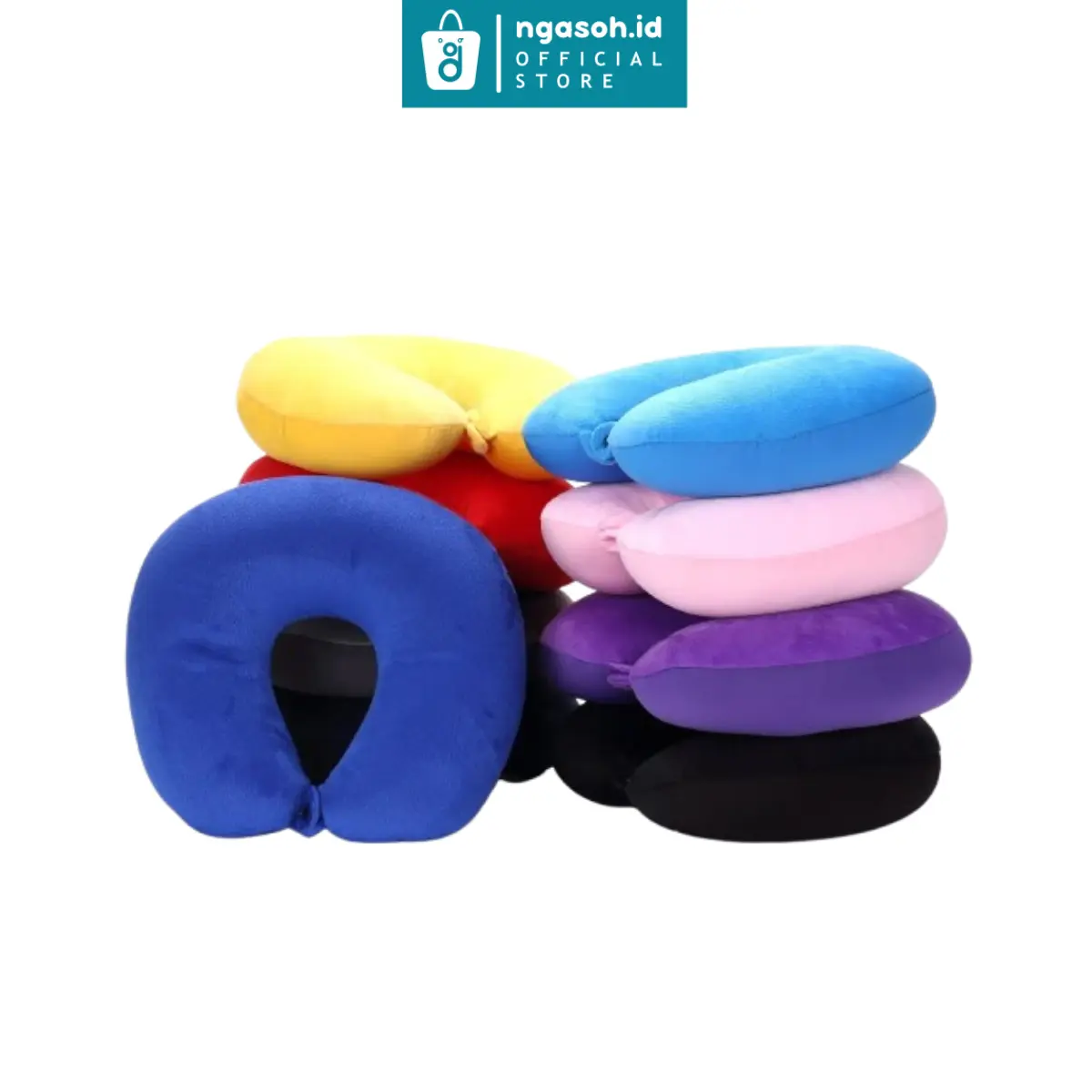 ngasoh.id Bantal Leher Dewasa Bahan Halus dan Lembut Bantal Travel Neck Pillow Mobil Pesawat Kereta  Bed