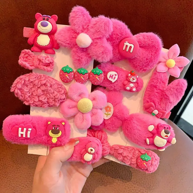 Jepit Rambut Lotso - Jepit Rambut Bulu Korea - Jepit Rambut Anak/Remaja Aksesoris Rambut Murah