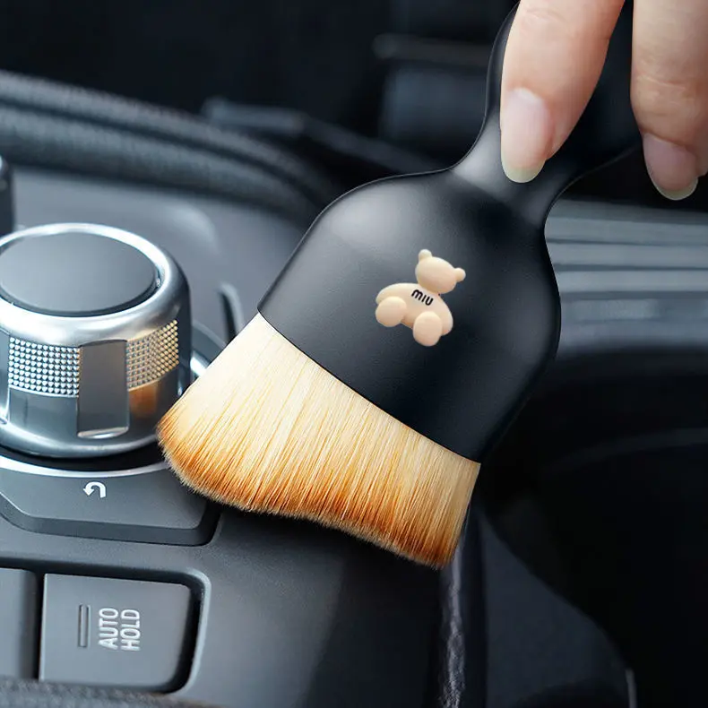 Sikat mobil beruang kartun ac cleaner mobil /Car Interior Care Sikat Pembersih kulit random perawatan interior 2