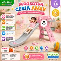 Gambar Molion Perosotan Mainan Anak M1103 Seluncuran Plastik HDPE Aman Anti-Slip Indoor Outdoor dengan Ring Basket Samping & Pijakan Tekstur 130 cm - MOTIF PANDA, BIRU dari Molion Toys.IDN Kota Surabaya 1 Tokopedia