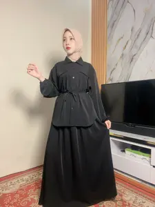 LEANOR-  Larisa One Set Rok Marina Silk Casual Elegan