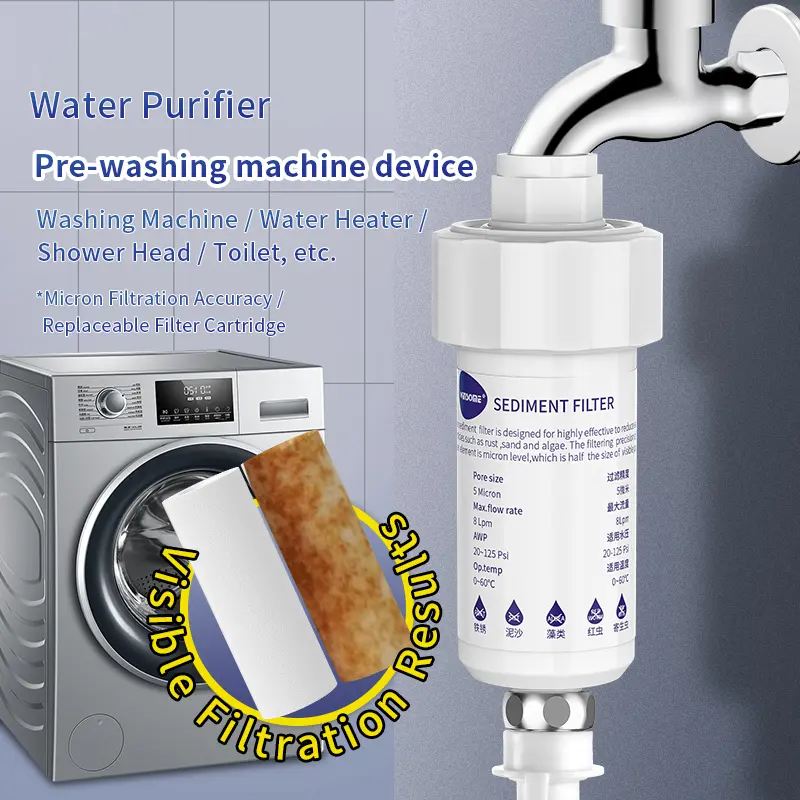 Water filter，replaceable filter，filtration up to 5 microns ，shower filter，faucet filter，replaceable filter，Saringan Air Mandi White