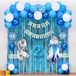 Paket Dekorasi Ulang Tahun Tema Frozen Elsa / Olaf