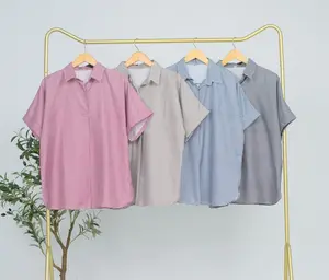 Harumi Kotak XL XXL XXXL 5L 110 120 130 140 Blouse Katun Miracle Oversize Atasan Wanita Bigsize Lengan Pendek Size Jumbo by C&C