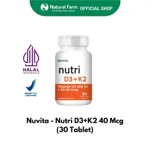 Nuvita Nutri D3+K2 40 Mcg (30 Tablet)