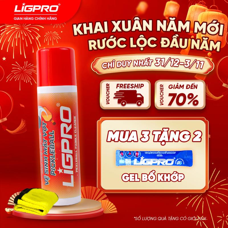 Bình Xịt Vệ Sinh Vợt Pickleball Bọt Tuyết NANO BẠC LIGPRO 200ml Làm Sạch Và Chống Trầy Mặt Vợt