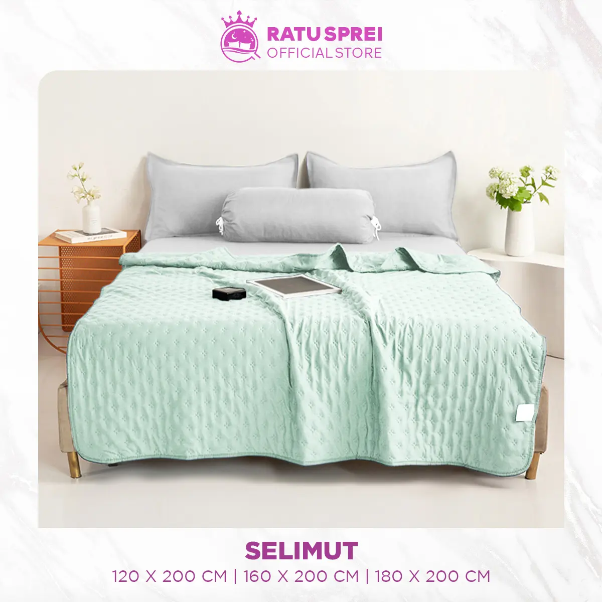 RATU - Selimut Polos Korea Style Halus & Lembut Kain Microtex Motif Polos Elegan Minimalis [10]