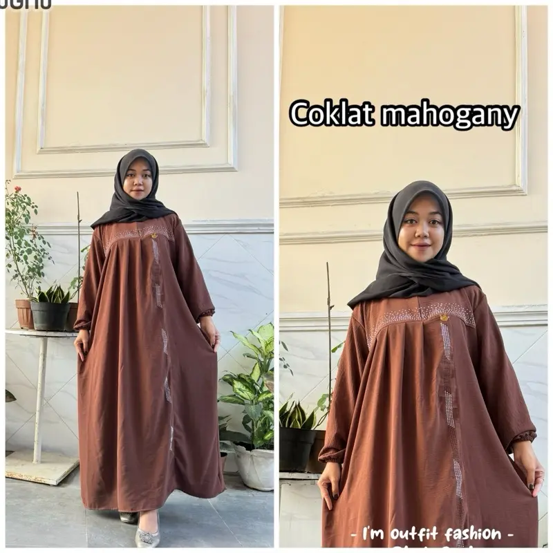 ( Langsung kirim ) ANGGUN GAMIS mix payet Crinkle Air flow premium 1