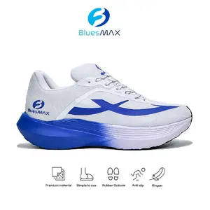 BluesMax Vortex 1.0 White Purple Sepatu Lari Pria Wanita Joging Sneakers Kasual Olahraga Sporty
