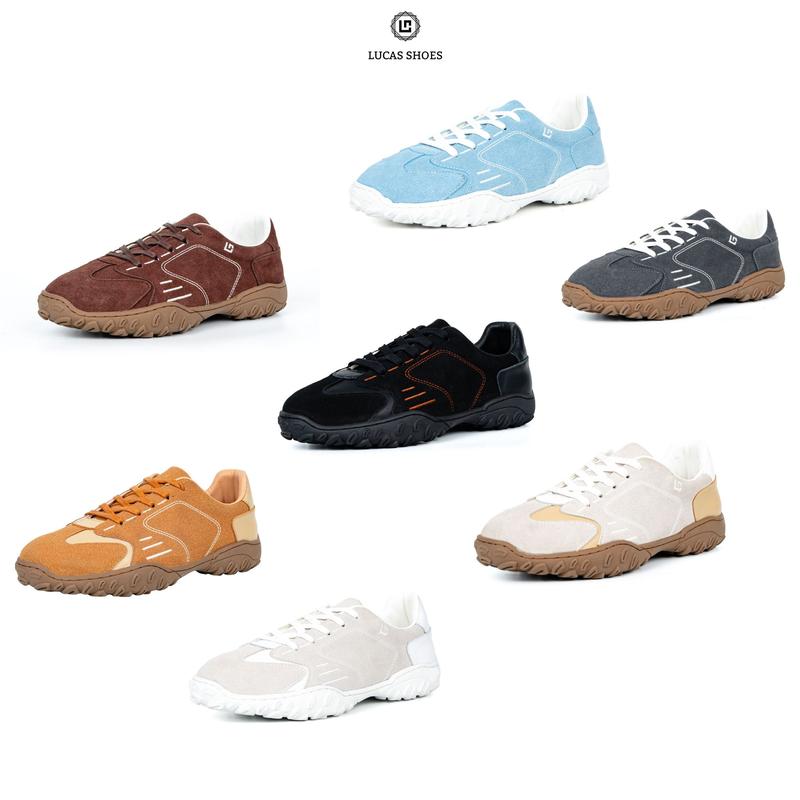  Giày Sneakers REVO Lucas Unisex LC Lucas Shoes Da bò thật Đế cao su đúc thể thao dễ phối đồ bảo hành 1 năm - Sneaker 