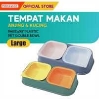Gambar Pakeway Plastic Pet Double Bowl Size L / Tempat Makan Hewan dari M-Pets Volk Pets Indonesia Kota Tangerang 1 Tokopedia
