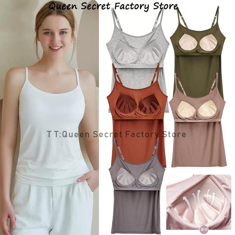 Áo Yếm, Dây Đeo Mỏng Vải Modal, Nhật Bản, Có Đệm Ngực, Mềm Mại, Dành Cho Nữ, Đồ Ngủ Mặc Nhà