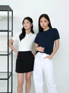 Kiyorawears - Vio Knit Top / Premium Cable Knit Top / Blouse Wanita / Atasan Rajut Wanita Kekinian / Basic Top / Baju Atasan Wanita Terbaru /  Atasan Rajut Polo Wanita / Casual  Top / Korean Style