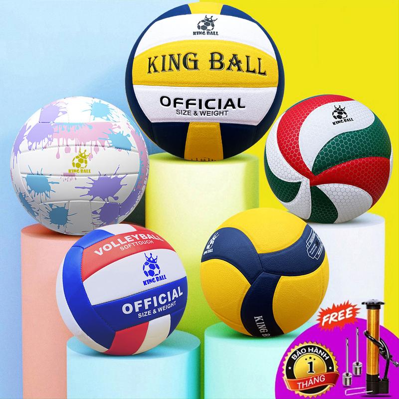 Bóng Chuyền Da Màu Hồng Banh Bóng Chuyền Chính Hãng King Ball Giá Rẻ Nam Nữ Trẻ Em Học Sinh Viên Người Lớn