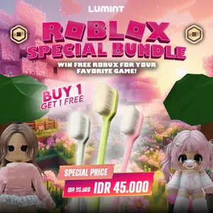 [Roblox Special Bundle] - Buy 1 Get 1 Free Lumint Super Cloud Toothbrush Sikat Gigi Bulu Halus BONUS Robux untuk Roblox