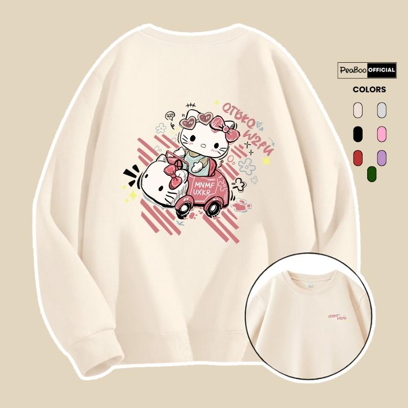  Áo Sweater Hoa Hopeful Nam Nữ By PEABOO Unisex Chất Nỉ Lót Bông Form Rộng 