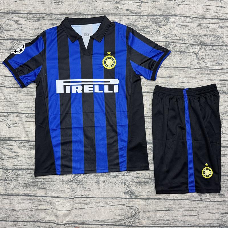 QUẦN ÁO BÓNG ĐÁ CÂU LẠC BỘ INTER MILAN - BẢN RETRO 1999- VẢI GAI THÁI CAO CẤP aoretro real madrid