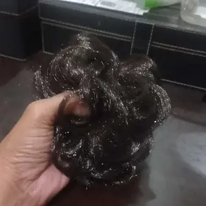 ikat rambut cepol karet keriting hitam cokat praktis bukan jepit