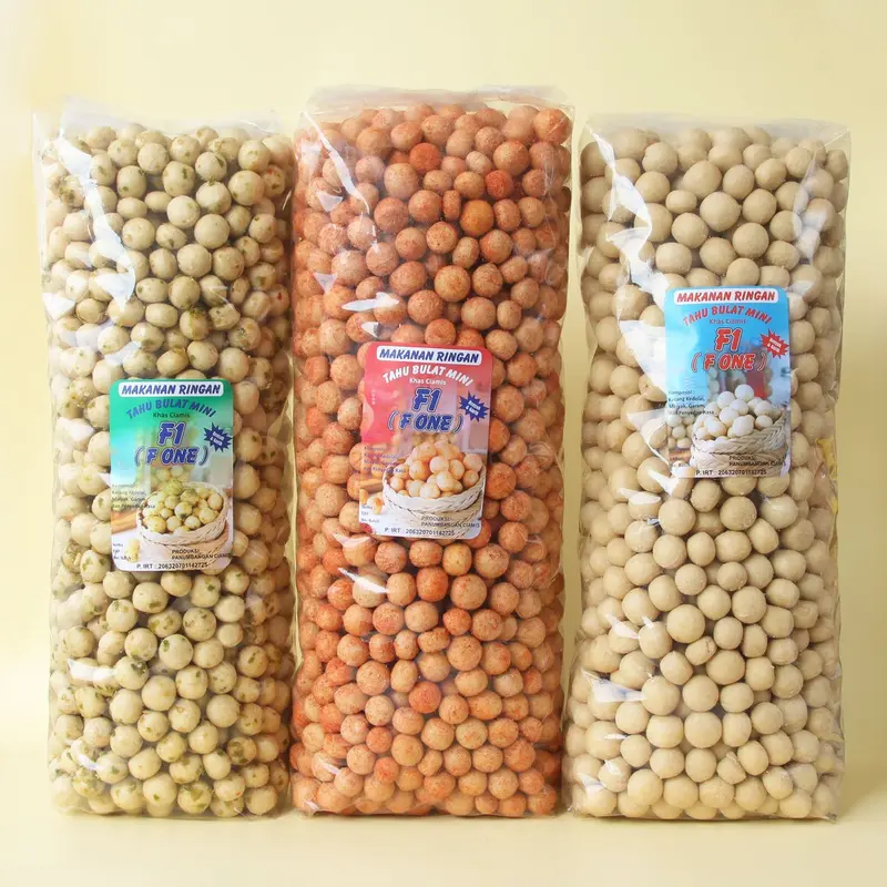 Tahu Bulat Mini Kering F1 Rasa Original/Ayam Bawang/Sambal Goang/Balado 1 Kg (1000gr) 1