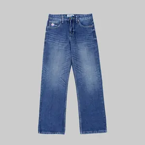 AFTERCLOUD - LONGPANTS CELANA PANJANG BAGGY JEANS BLACK WISKER / BLUE WISKER