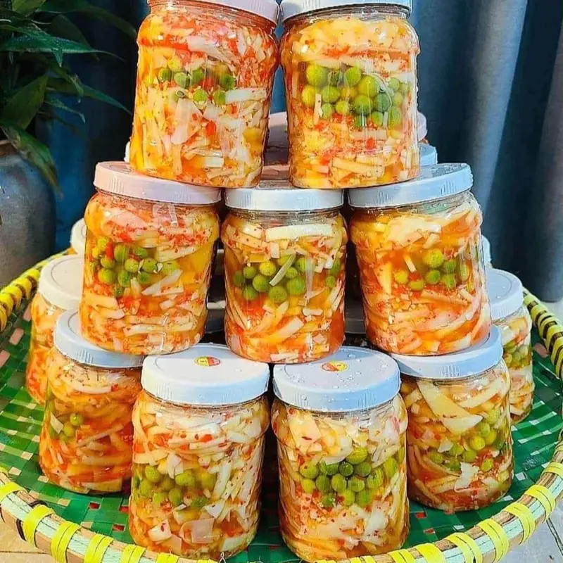 Combo 2 hộp măng tre ngâm tỏi ớt chua cay 5