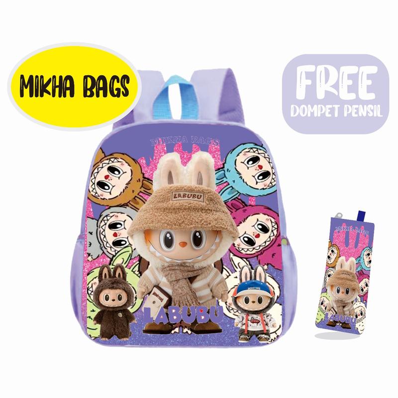 Tas ransel anak TK/FAUD/tas anak anak labubu cocok untuk mengaji sekolah dan untuk bepergian hanya satu ruangan pree tempat pensil 8