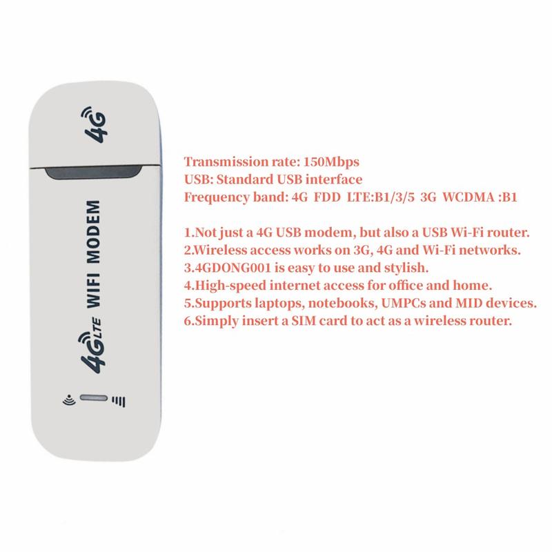 Bộ Định Tuyến WiFi 4G Không Dây, Modem Bỏ Túi, 150Mbps, Điểm Phát Sóng Di Động, Bộ Lặp Wifi Có Khe Cắm Thẻ SIM 4G, Vùng Phủ Sóng Rộng, Vận Chuyển 24 Giờ 8