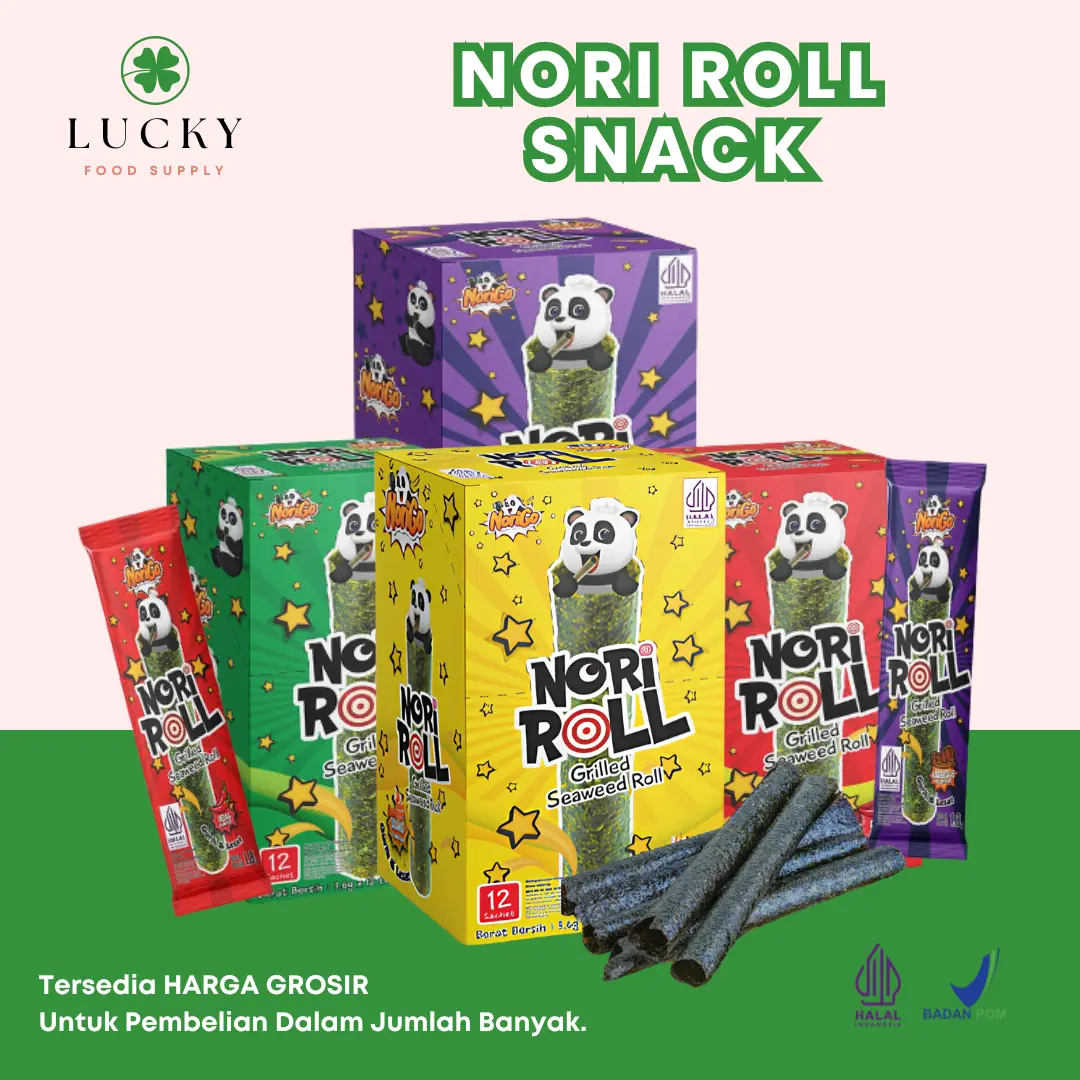 Nori Roll Grilled Seaweed Roll 1 box isi 12Pcs / Snack Rumput Laut