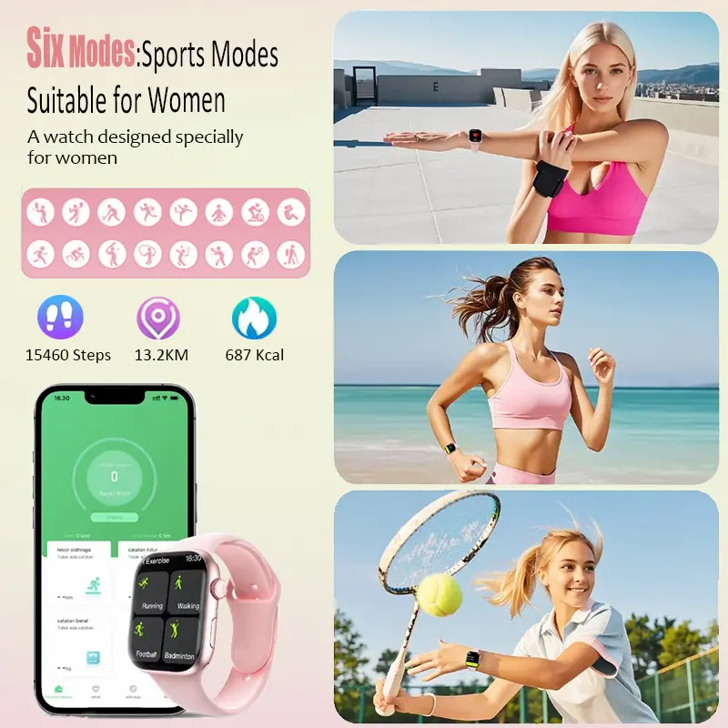 Buds Smartwatch T10 Mini untuk Wanita – Jam Tangan Pintar Elegan Berkualitas Tinggi | Hadiah Romantis untuk Pacar | Layar HD Besar | Pemantauan Detak Jantung | Tahan Air | Bluetooth | Tali Gratis | Cocok untuk Olahraga & Fashion | Bergaransi Resmi 2