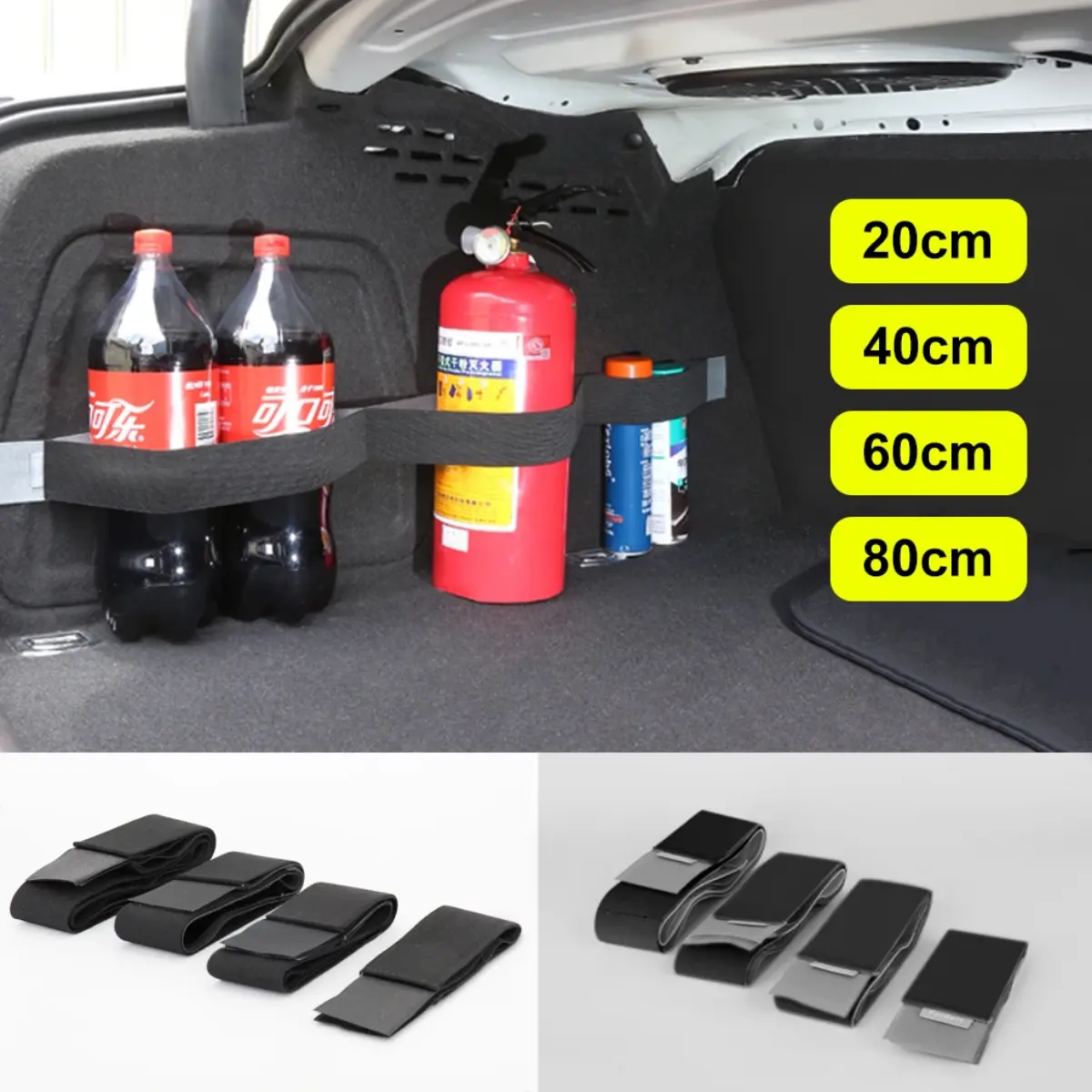 20/40/60/40CM Universal Car Trunk Organizer Fixing Belt Storage Bag Magic Tapes Auto Car Accessries Magic Nylon Sticker Wire Car Trunk Organizer Accessries