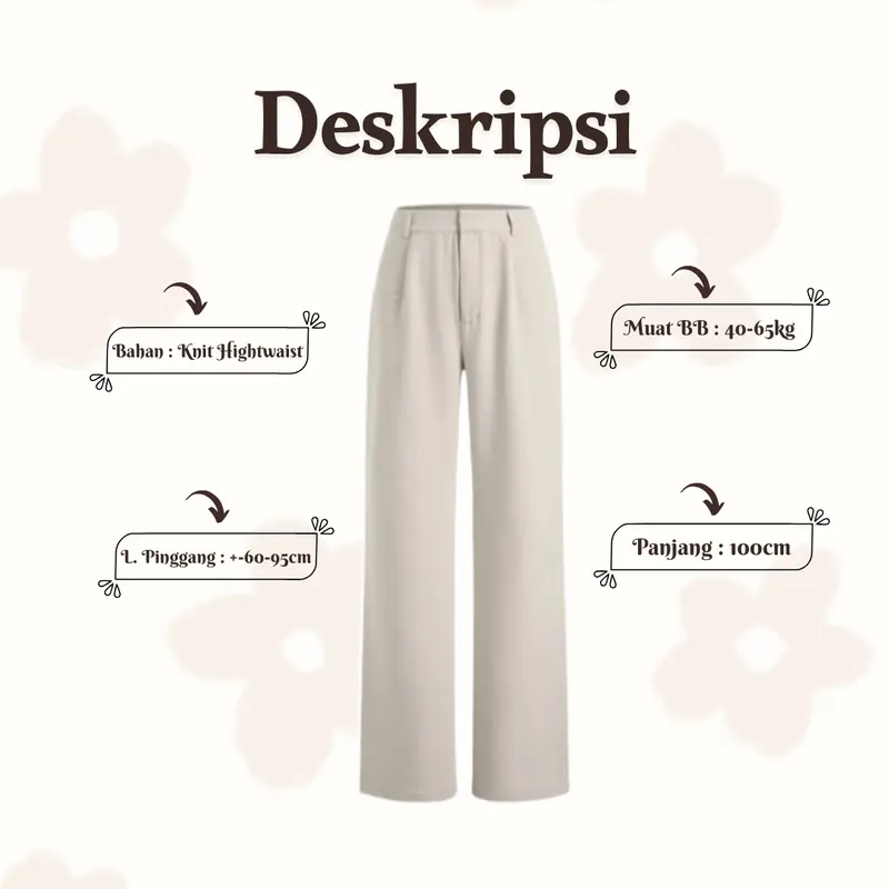 one set 3in1 Korean Style ( Blouse Lengan Balon + Celana Ivory + Tas Bahu + Hijab aesthetic DM053N Basic Fit Katun Muslim Panjang Setelan Wanita Baju Casual Kerja 5