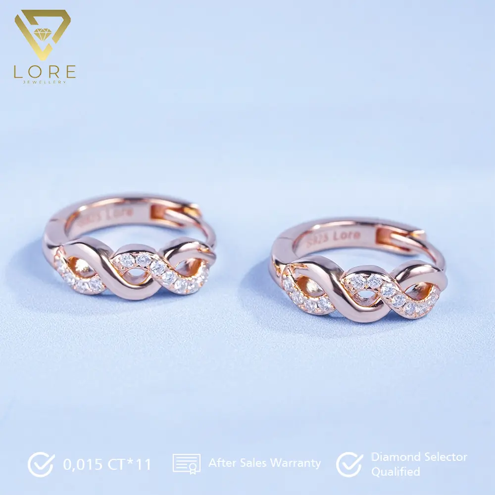 [OBRAL KILAT] - Lore Jewellery - Anting Moissanite Lapis Emas Putih 18K - Anima Moissanite Earrings