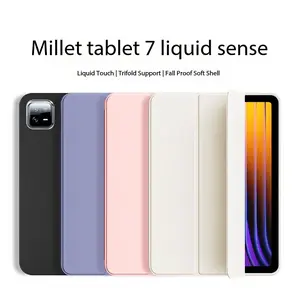 TRI-FOLD FLIP SILIKON CASE COMPATEBLE XIAOMI PAD 7 / 7 PRO / POCO PAD X1 (NON PEN HOLDER)