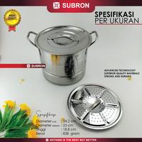 Gambar SUBRON SET 4in1 4 pcs panci Stainless Steel Tebal Panci Kukus Steamer Tinggi Pot Stok Pot Big Size - Warna dari SUBRON KITCHENWARE Kab. Bandung 3 Tokopedia