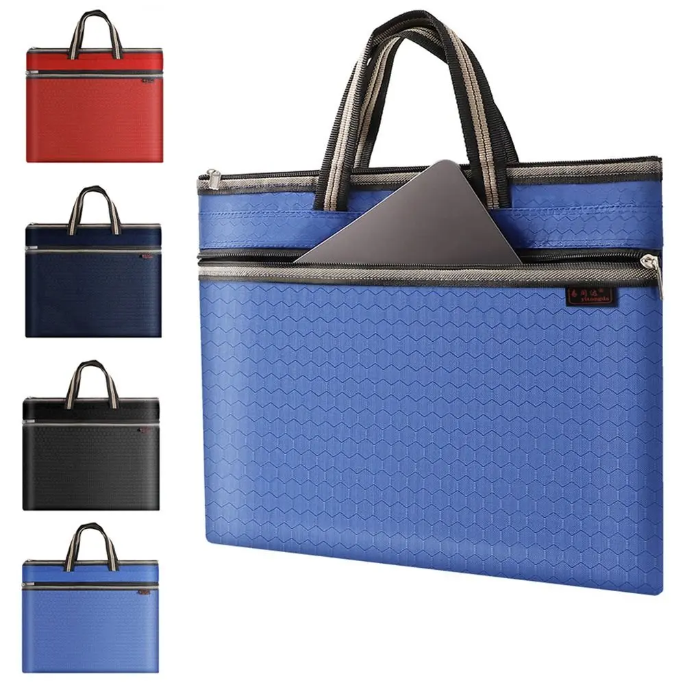 Large Capacity Waterproof Handbag Briefcase A4 Document Bag Business Package File Folder