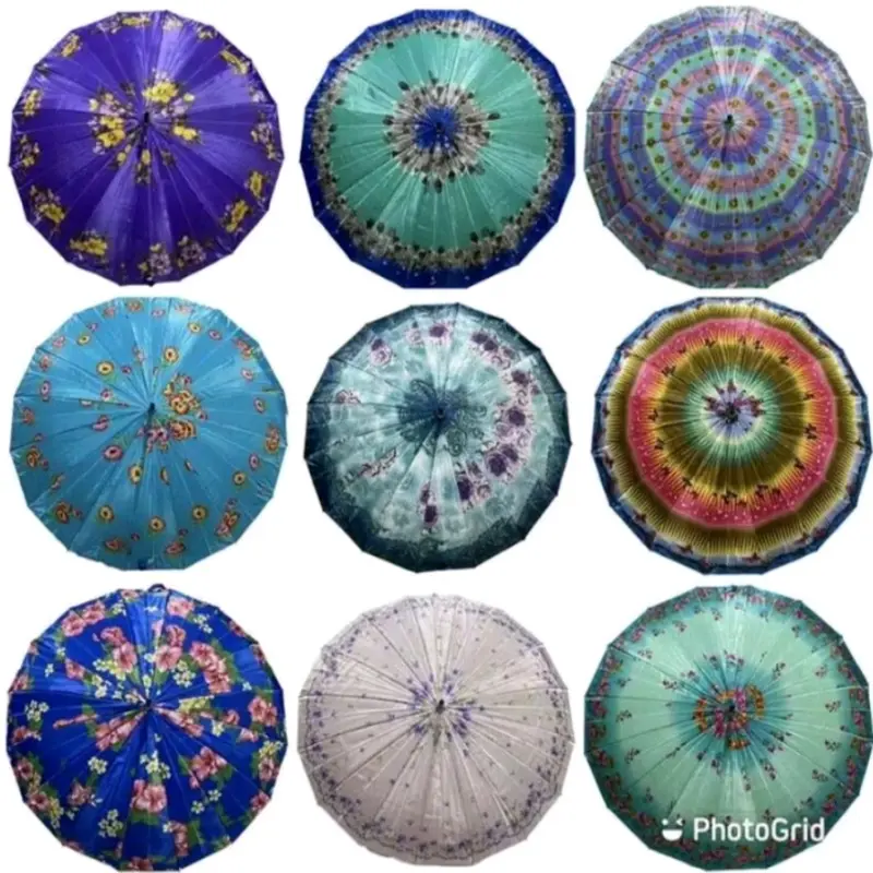 Payung 16 Jari Bahan Saten Payung Jari Banyak Motif 1