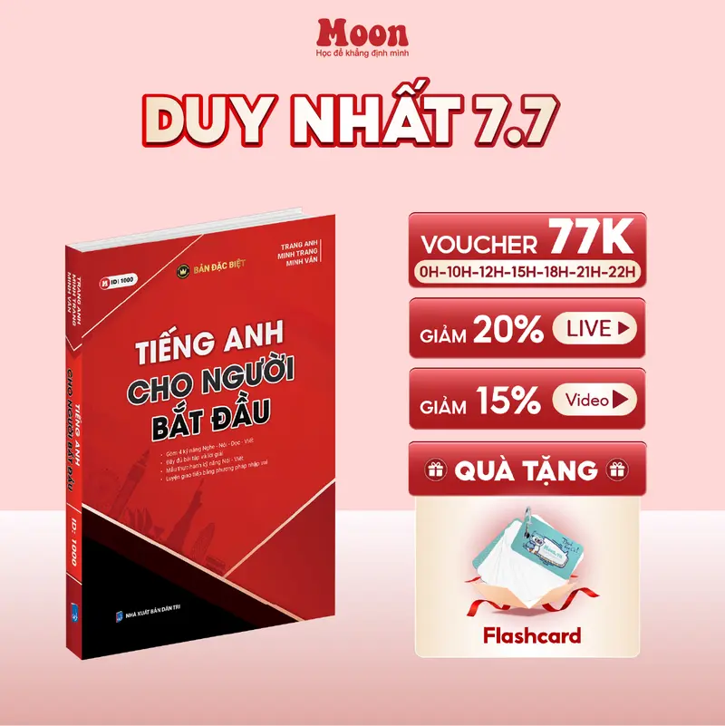 Sách Tiếng anh cho người mới bắt đầu Moonbook