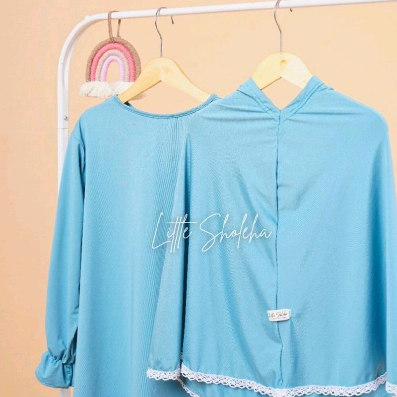 gamis anak syar'i polos umur 3-8 tahun 5