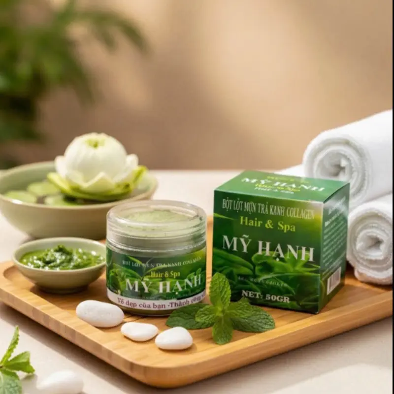 [ Tri Ân Khách Hàng ] Sạch Mụn _ Sạch Thâm _ Sạch Nám _ Se khít  LCL với  Bột Lột  Mụn Trà Xanh Collagen
