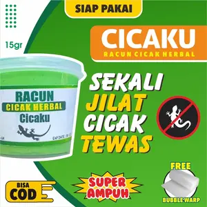 Dapat 4 Pcs Racun Cicak Cicaku Herbal Sekali Hap Cicak Tewas Dijamin Ampuh Bonus Isolasi Kertas