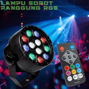(CM) Lampu Sorot Tembak LED Panggung Disco Outdoor Indoor Spotlight RGB Multiwarna DMX 220V 12W