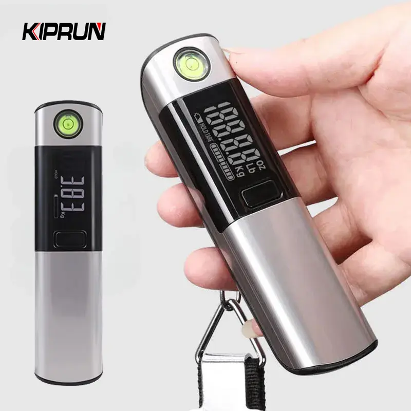 KIPRUN Luggage Scale, Electronic Scale 50kg LCD Display Household Mini Luggage Scale High-precision Travel Bags Spring Scale hanging  scale