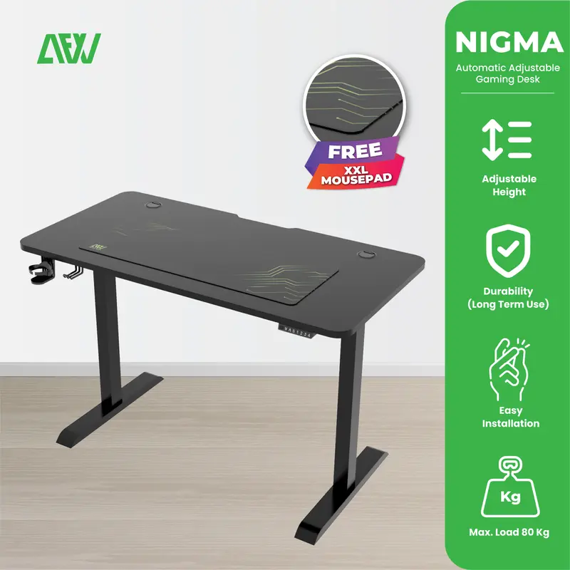 Nigma Meja Gaming Elektrik Otomatis Adjustable Table EL04-EG1460 Furniture 0