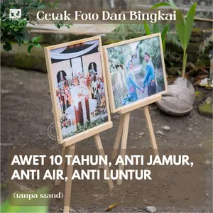 CETAK FOTO + FRAME 12R/30X40 KAYU JATI BELANDA