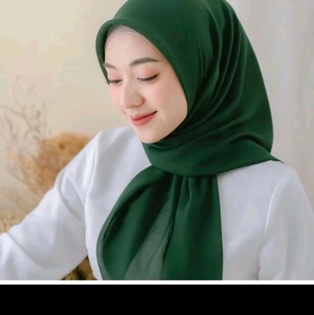 krudung SegiEmpat  Hijau Tua Krudung HijauBotol