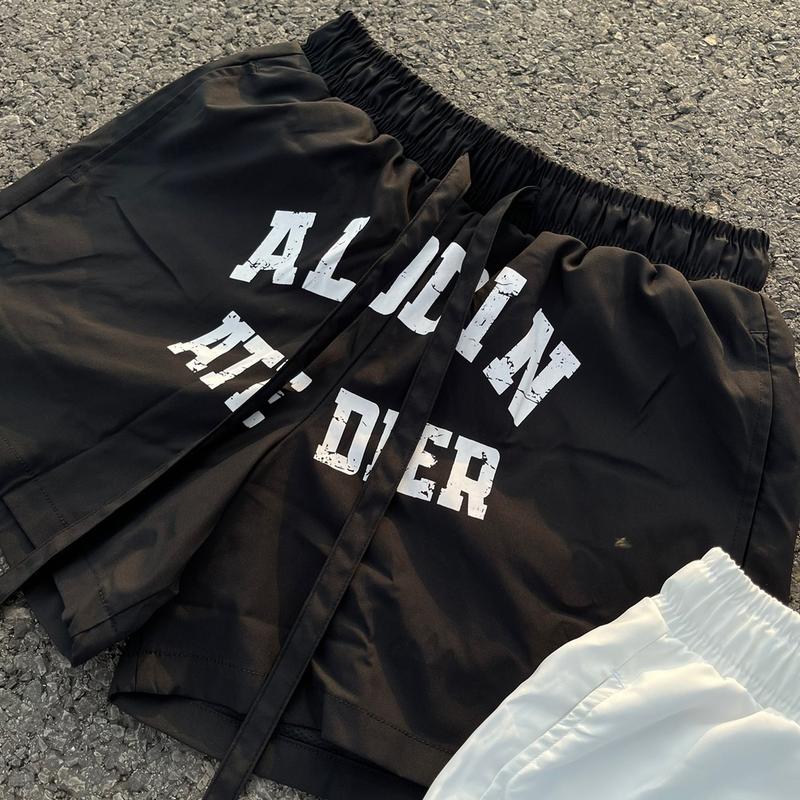 [DEAL MỞ BÁN] ALODIN.atedier | Quần short ALODIN Dù Lì In Lụa cao cấp 2 lớp lót lưới form trên gối  Nam Nữ S2 Menswear 5