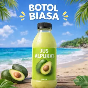 Jus Alpukat 600ml - Segar Alami Original || COD Maksimal 5 Botol, Transfer Maksimal 10 Botol