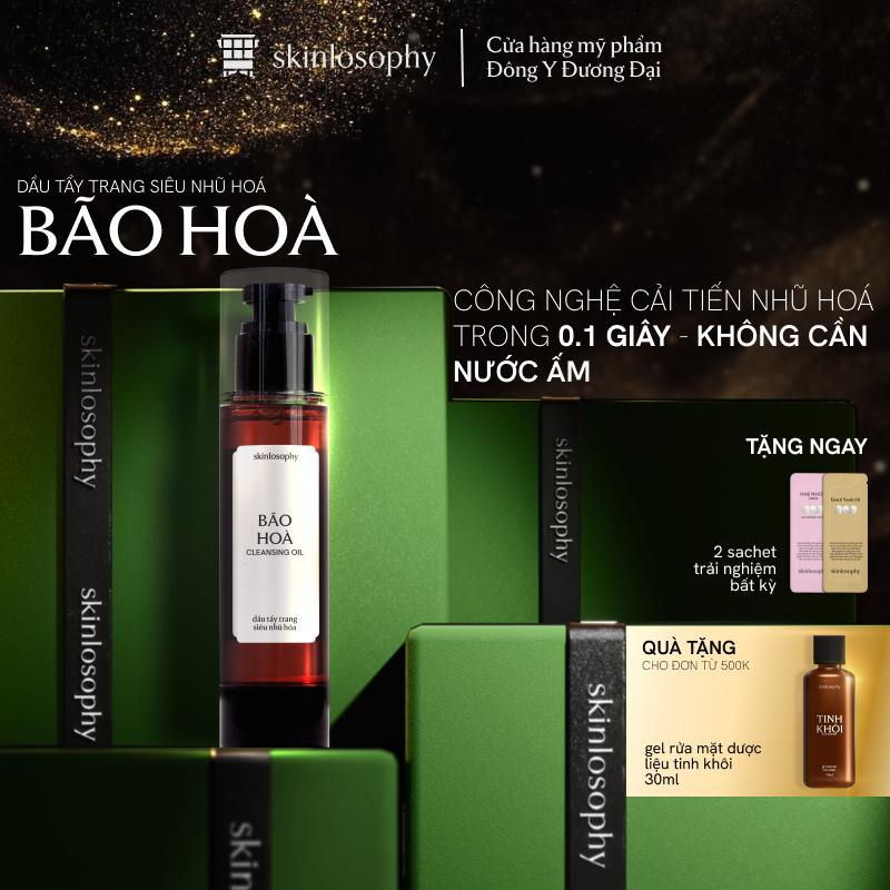 Dầu Tẩy Trang Bão Hòa Skinlosophy Công Nghệ Nhũ Hóa Mới Cho Mọi Loại Da - 100ml