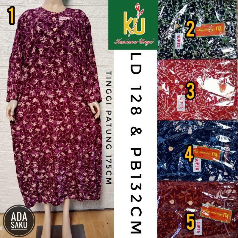 Product Introduction of Daster Panjang Batik Kencana Ungu Label Coklat Longdress Jumbo Tangan Lengan Panjang 0
