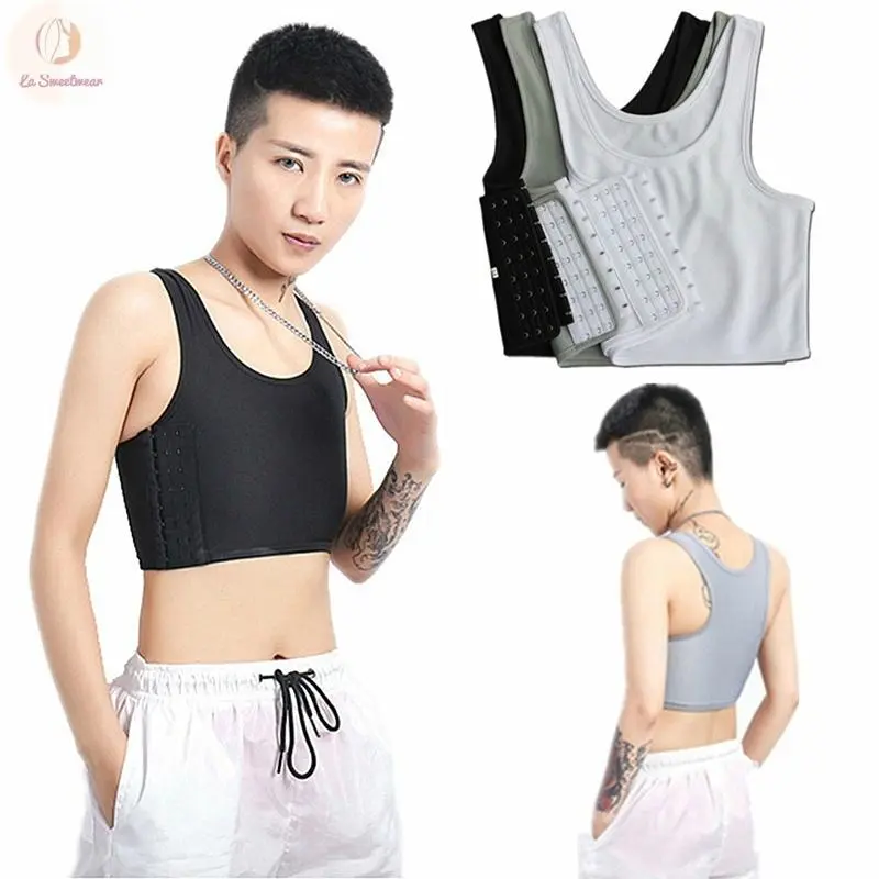 3 Colors Invisible Wrapped Chest Lesbian Corset Tomboy Cosplay Comfortable Type Vest